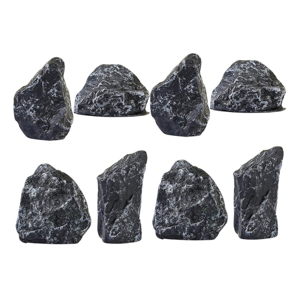 BESTonZON Resin Rock Aquarium Decorations, 8-Piece Set