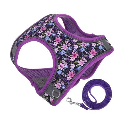 VANZACK Adjustable Dog Harness with Leash, Breathable Polyester, Comfortable Fit for Cats and Puppies