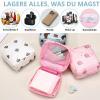 ZenyTra Period Hygiene Set, 6-Piece: 4 12 cm Storage Pouches & 2 Keychains, Discreet Waterproof Pouches for Sanitary Pads and Panty Liners view 4
