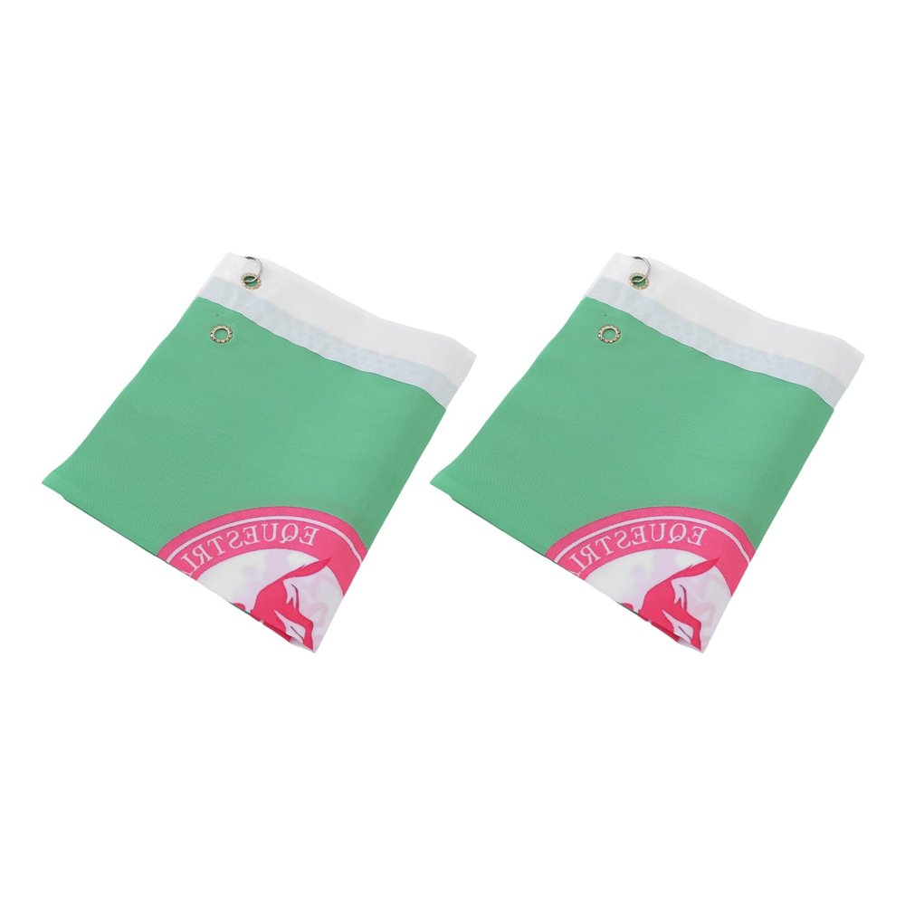 Fabater Vivid Equestrian Flags - Training Tool for Horses, Pack of 2 (GREEN)