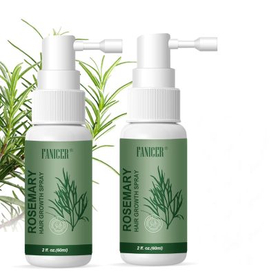 Rosemary Hair Growth Spray for Women & Men, Hair Tonic for Thin, Dry & Brittle Hair (2 x 60 mL)