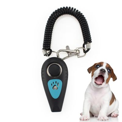 Dog Training Clicker with Silent Whistle, Lightweight Obedience Tool with Strap