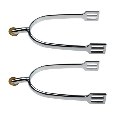 Coated Zinc Alloy English Spurs, 30 mm Neck