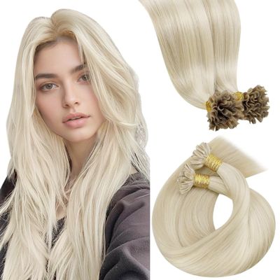 LaaVoo Remy Human Hair U-Tip Extensions, Light Blonde #613, 40 cm, 40 g, 50 Strands