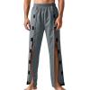 Men's Patient Care Pants, Fully Open Pants for Home Care, Older Adults, Fractures and Rehabilitation, Dark Gray, XXL view 4