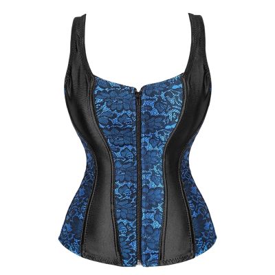 Corset Bustier Top with Straps, Satin Lace Chain, Elegant Burlesque Gothic Bodice