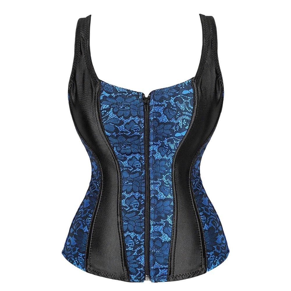 Corset Bustier Top with Straps, Satin Lace Chain, Elegant Burlesque Gothic Bodice