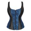 Corset Bustier Top with Straps, Satin Lace Chain, Elegant Burlesque Gothic Bodice view 1