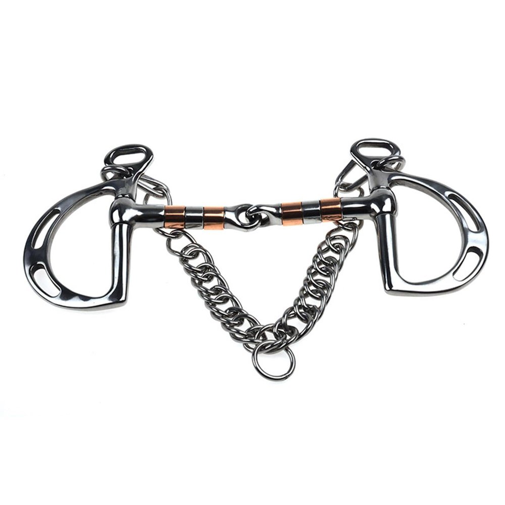 Adjustable Stainless Steel Horse Bit with Double Chain