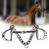 Adjustable Stainless Steel Horse Bit with Double Chain view 2