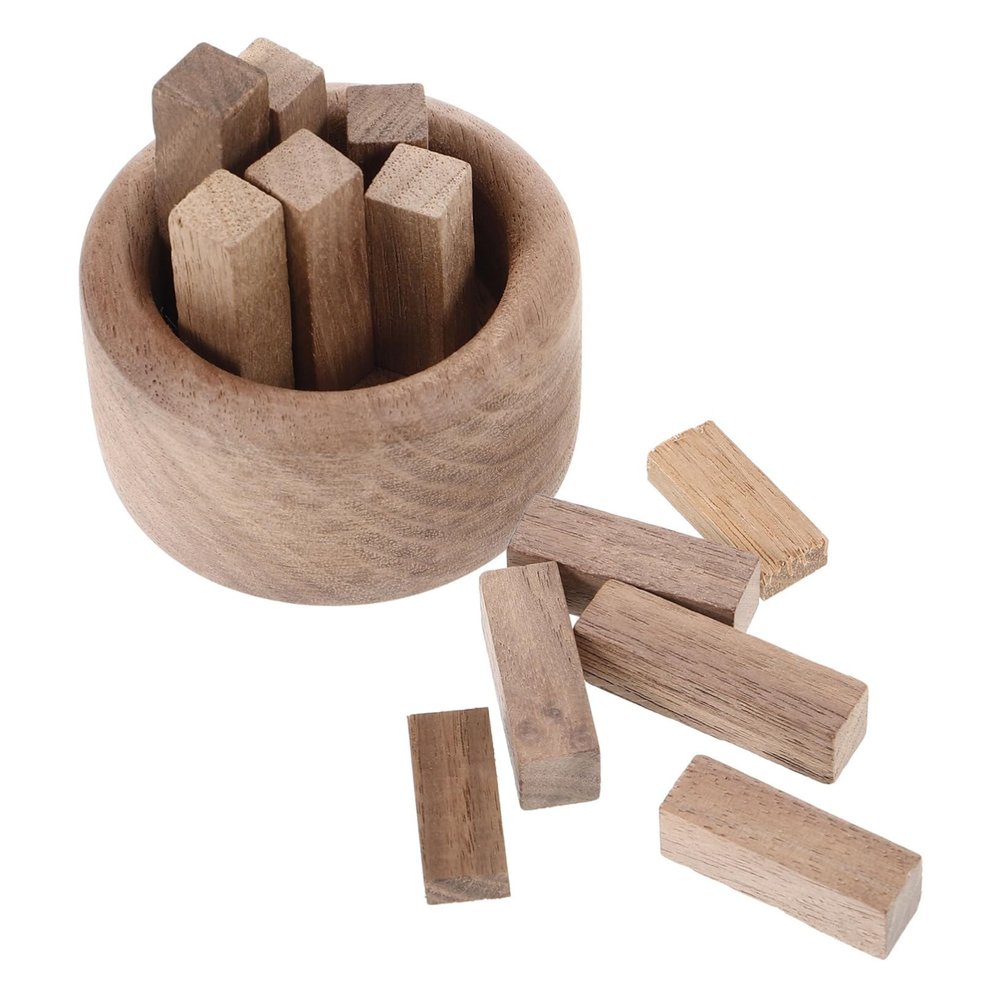 OUNONA Brown Wood-Stack Design Essential Oil Diffuser for Home, Bathroom, and Beauty Salon