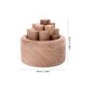 OUNONA Brown Wood-Stack Design Essential Oil Diffuser for Home, Bathroom, and Beauty Salon view 2