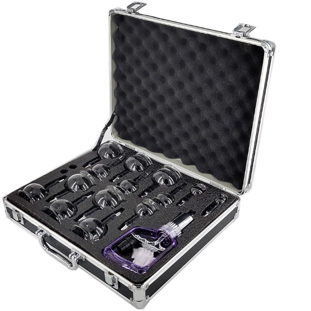 Vacuum Cupping Set, 14 Suction Cups for Body Massage, Pain Relief and Relaxation