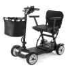 FANGZHL 4-Wheel Folding Electric Mobility Scooter, Aluminum Alloy, 100 kg Capacity, Charger and Basket Included view 1