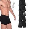 Men's Incontinence Boxer Briefs, Ultra-Absorbent, Washable, Reusable, Black, 5-Pack, 5XL view 1
