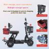 Lightweight 4-Wheel Mobility Scooter for Seniors, Black, 25A view 2