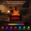 3D Flame Aroma Diffuser with Remote Control, 7-Color LED Fireplace Effect, 250 mL Ultrasonic Humidifier, 3 Timers view 3