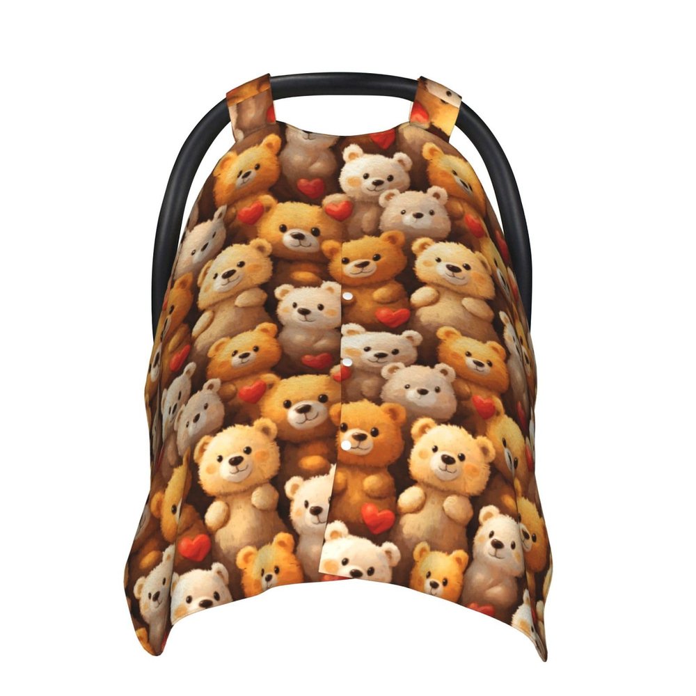 Cute Love Bear Print Car Seat Cover