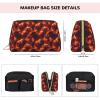 Flame Lion Print Makeup Bag, Large-Capacity Travel Cosmetic Organizer view 2