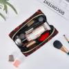 Flame Lion Print Makeup Bag, Large-Capacity Travel Cosmetic Organizer view 3