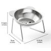 Elevated Stainless Steel Cat Bowl with Non-Slip Stand view 4