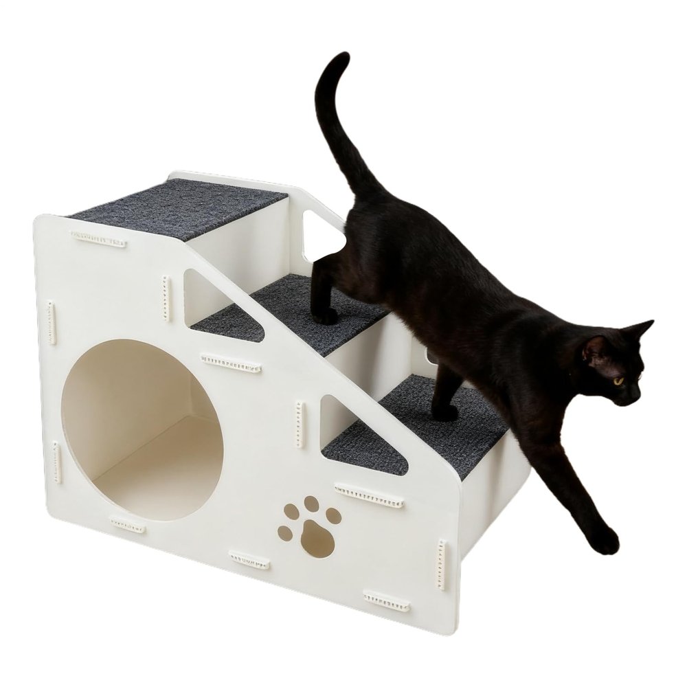 4-Step Anti-Slip Dog Stairs for Indoor Use