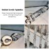 Adjustable Acrylic Stair Railing Spindles, Transparent Crystal Balusters with Mounting Screws, 90 cm, for Indoor Safety view 2