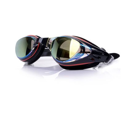 Prescription Swimming Goggles, -1.5 to -8.0 Diopters, Anti-Leak, Anti-Fog, UV Protection, Adjustable Straps, Interchangeable Nose Pieces (-3.0)
