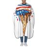 Woshuwo Haircutting Cape with American Flag and Ice Cream Cone Design for Adults view 1