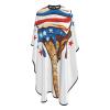 Woshuwo Haircutting Cape with American Flag and Ice Cream Cone Design for Adults view 3