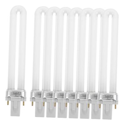 9W Glass Manicure Light Tubes, 8-Pack for Gel Nails
