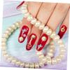 TOGEVAL Nail Art Studs DIY Nail Accessory Set, White Zinc Alloy and Plastic, for Professionals and Beginners view 2