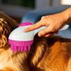 Qkbuza Dog Bath Brush with Long Handle view 2