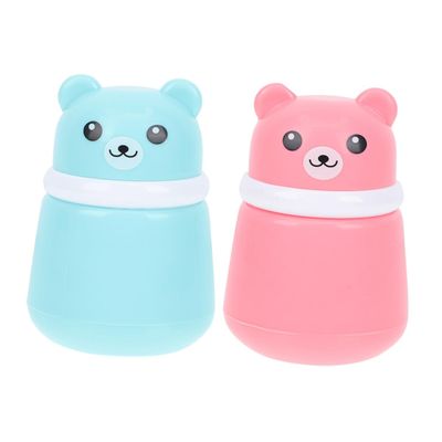 Baby Powder Puff Cases, Bear-Shaped, 2-Pack, Portable