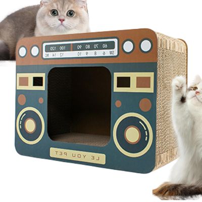 Freestanding Oven-Shaped Cat Scratching Board for Indoor Cats