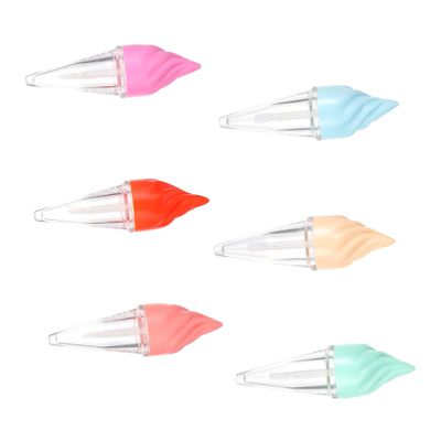6 Creative Ice Cream-Shaped Plastic Lip Gloss Tubes