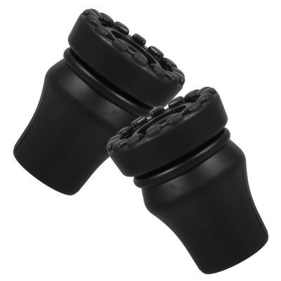 SOIMISS 2-Piece Rubber-Plastic Replacement Tips for Canes and Crutches