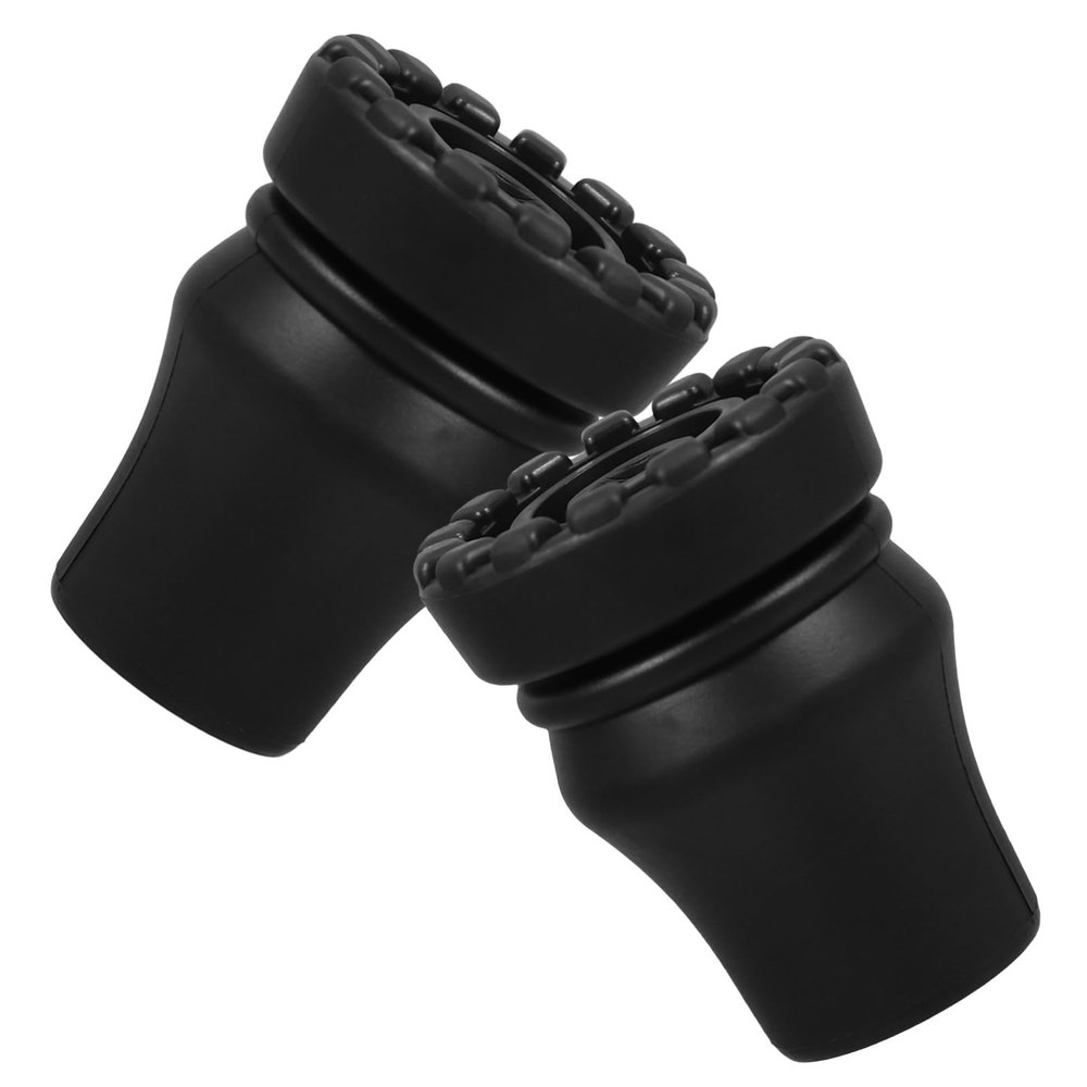 SOIMISS 2-Piece Rubber-Plastic Replacement Tips for Canes and Crutches