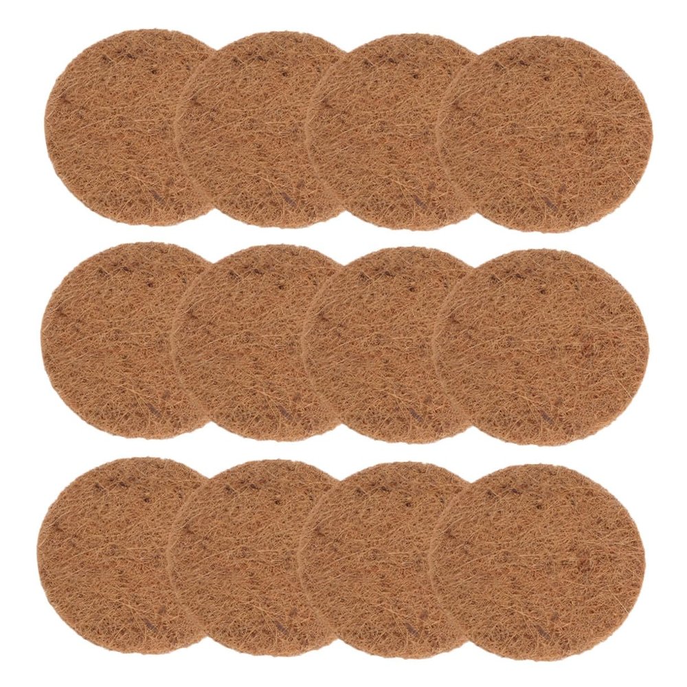 Gatuida 12 Pack Round Coconut Fiber Mats 15cm
