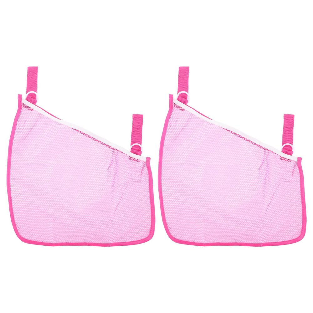 2-Pack Pink Stroller Hanging Bags with Adjustable Polyester Straps