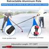 Telescopic Window and Solar Panel Cleaner, 6 m Pole with 35 cm Brush view 4