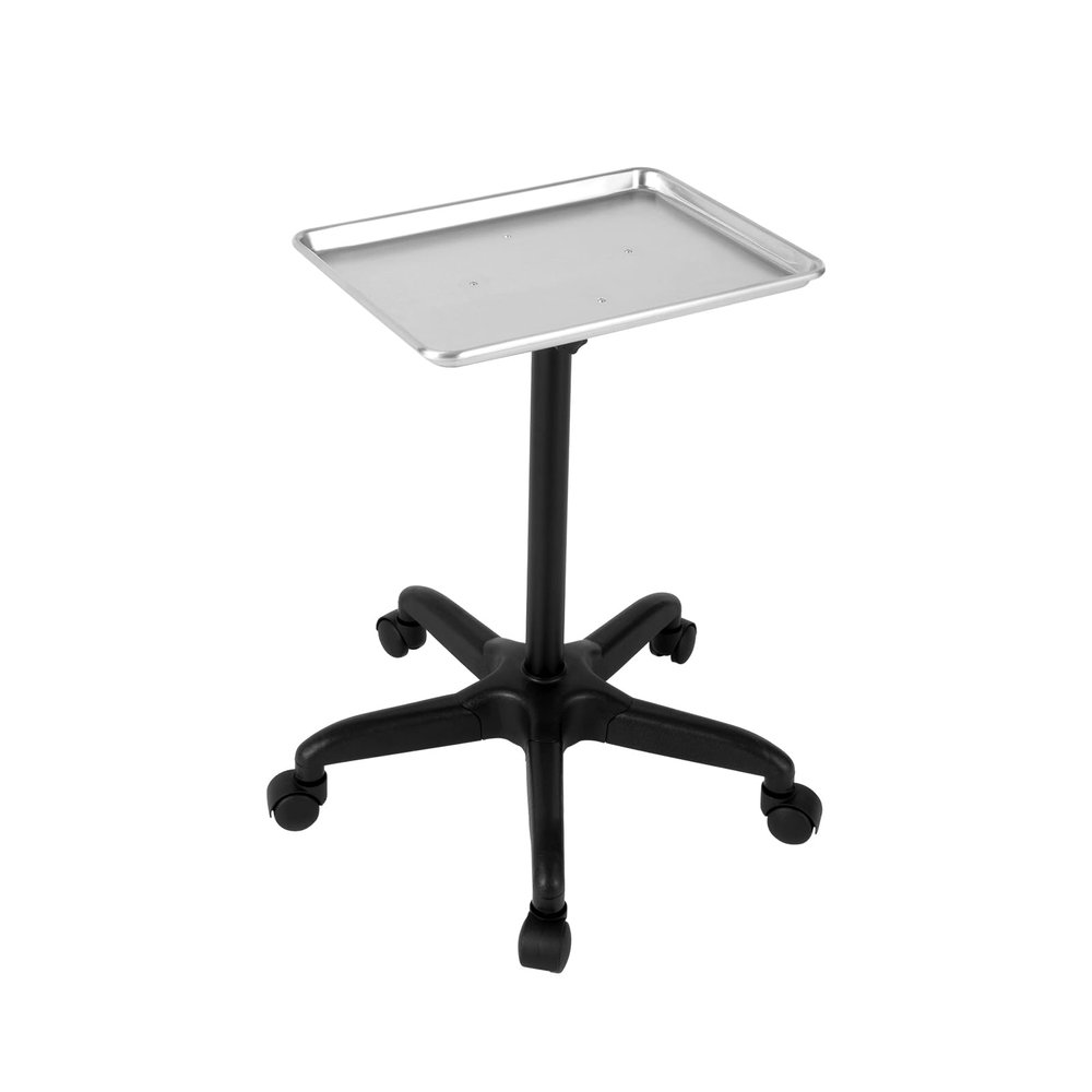 Salon Beauty SPA Trolley, 45 x 33 cm Tray, Adjustable Height 64–108 cm, Silver