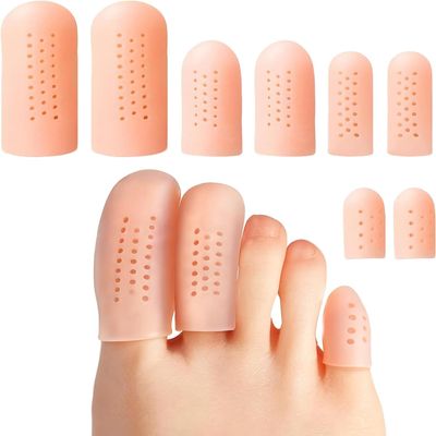 Big Toe Protectors, 8 Pieces, Silicone Toe Caps in 4 Sizes