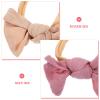 MUELODSIC 3-Pack Bow Headbands for Girls, Elastic Headbands for Newborns and Toddlers, Soft Nylon Hair Accessories view 3