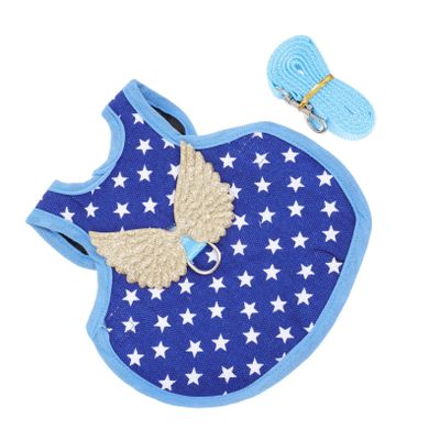 BESPORTBLE Adjustable Chicken Leash with Polyester Harness - Blue