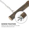 PERSELOSO Natural Wood Bird Swing for Parrots and Small Parakeets view 2