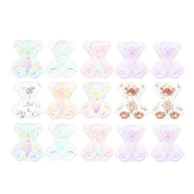Gogogmee 80-Piece Bear-Shaped Resin Nail Art Decorations, 3D DIY Charms, Random Styles