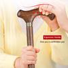 Wzmazingly Walking Cane for Men and Women, Lightweight Portable Solid Wood Cane, Non-Slip Mobility Aid, 90 cm/35 in view 2
