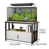 XRRJFY 3-Tier Aquarium Stand Cabinet with Adjustable Feet, White, 70 x 40 cm / 28 x 16 in view 2