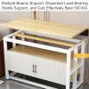 XRRJFY 3-Tier Aquarium Stand Cabinet with Adjustable Feet, White, 70 x 40 cm / 28 x 16 in view 4